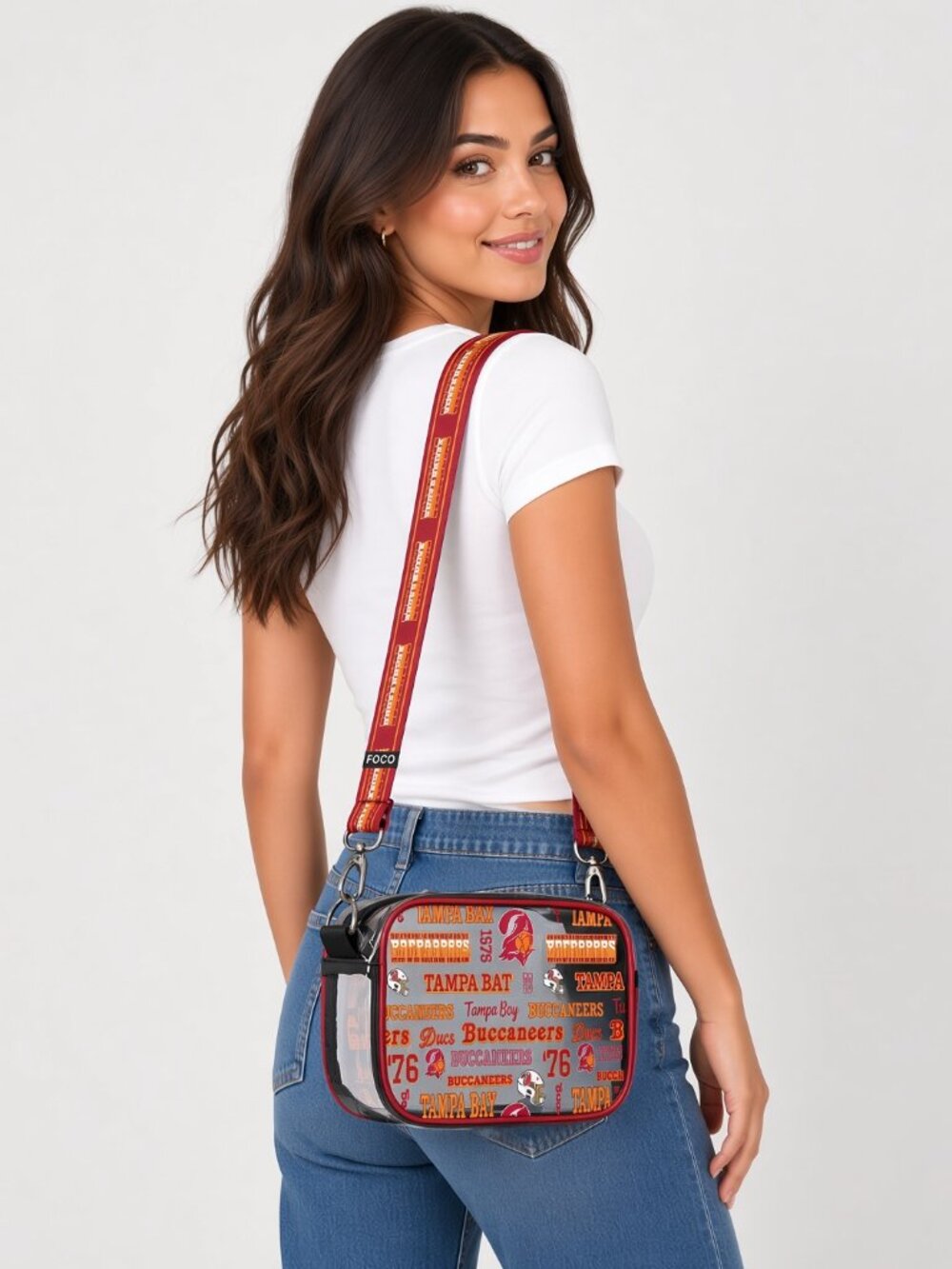 NWT FOCO Tampa Bay Buccaneers Clear Stadium Crossbody Bag